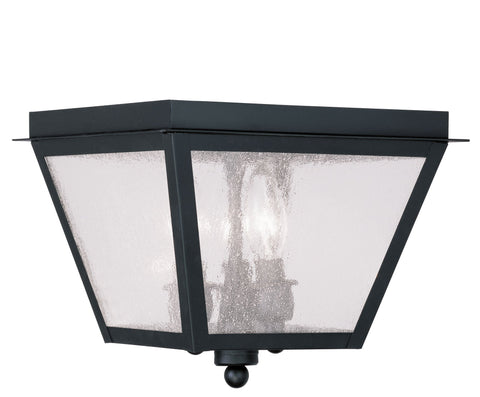 Livex Amwell 3 Light Black Outdoor Ceiling Mount - C185-2549-04