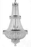 Made with Swarovski Crystal French Empire Crystal Chandelier Lighting H50" X W24" Good for Foyer, Entryway, Family Room, Living Room and More! - A500-CS/870/15SW