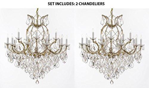 Set Of 2 - Maria Theresa Chandelier Crystal Lighting Chandeliers H38" X W37" - 2Ea-1/21510/15+1 A500-
