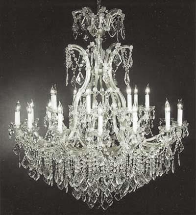 Large Foyer / Entryway Maria Theresa Empress Crystal (Tm) Chandelier Lighting H 52" W 46" - A500-Silver/52/2Mt/24+1
