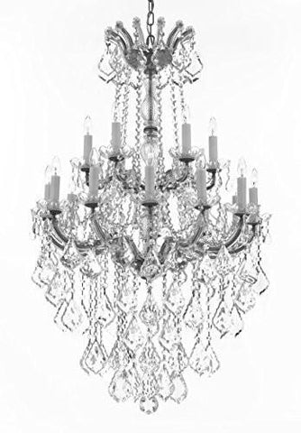 Swarovski Crystal Trimmed Chandelier Maria Theresa Crystal Chandelier Chandeliers Lighting H 50" X W 30" - Great For Dining Room Entryway Or Living Room - A500-B13/Cs/152/18Sw