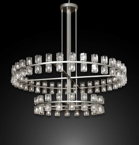 Archanne Round 2-Tier Chandelier Lighting 60" Great For The Family Room, Living Room, Entryway, Foyer, And More - A500-CS/4511/108