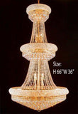 Swarovski Crystal Trimmed Chandelier Empire Chandelier Lighting W/ Swarovski Crystal H66" X W36" - Perfect For An Entryway Or Foyer - A500-Cg/541/32Sw