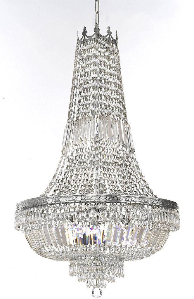 French Empire Crystal Chandelier Lighting- Great for the Dining Room, Foyer, Entry Way, Living Room H50" X W30" - A500-B8/CS/870/14LARGE