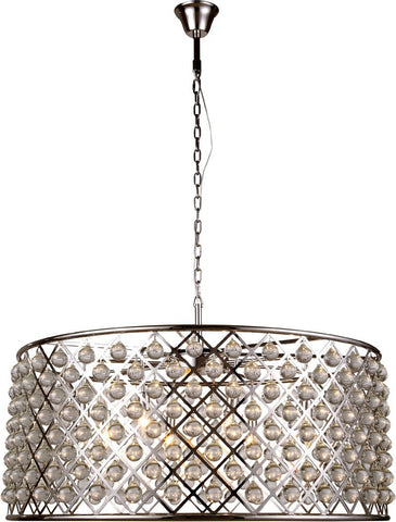 C121-1213G43PN/RC By Elegant Lighting - Madison Collection Polished Nickel Finish 10 Lights Pendant Lamp