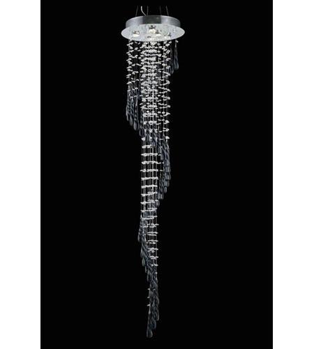 C121-2028G72C-GLB/RC By Elegant Lighting Comet Collection 5 Light Foyer/Hallway Chrome Finish