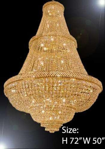 French Empire Crystal Chandelier Lighting H72" X W50" - Perfect For An Entryway Or Foyer - A500-448/48